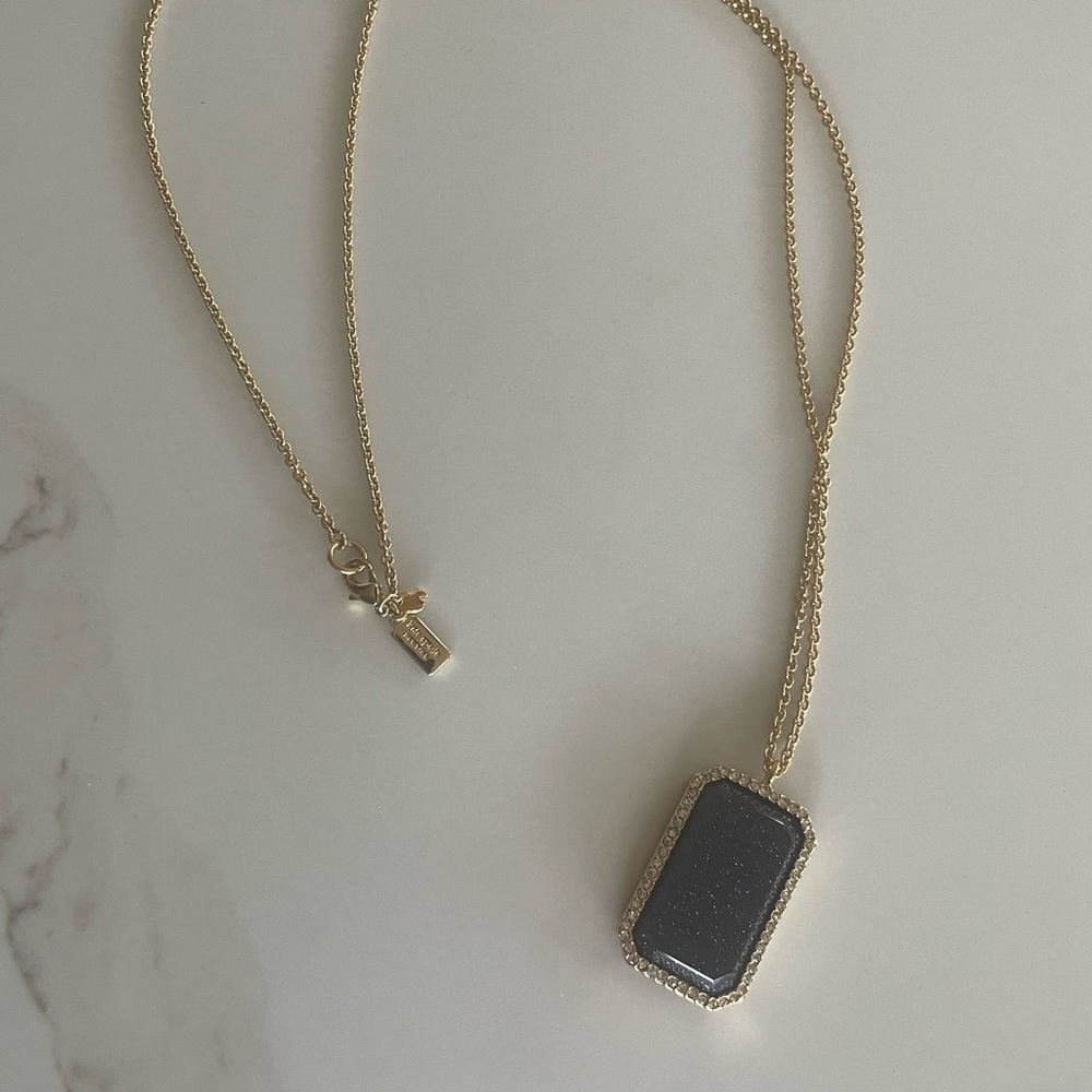 Kate Spade ♠️ Gold and Navy Blue Pendant Necklace
